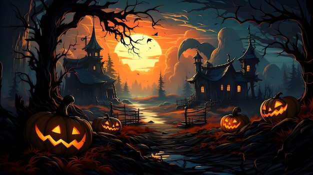 evil-pumpkins-halloween-scene_1409-5229